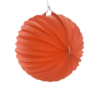 lampion décoratif rond orange 25cm