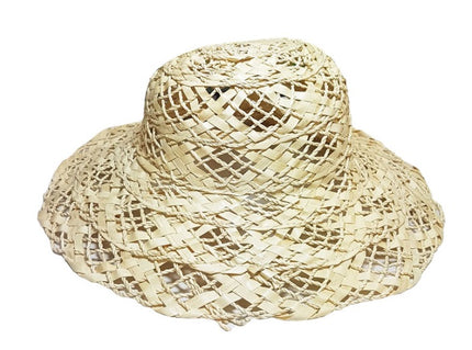 chapeau de paille plat pour femme nature