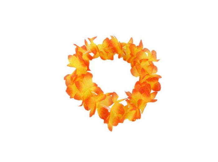 bracelet de fleurs tahiti hawaï orange jaune