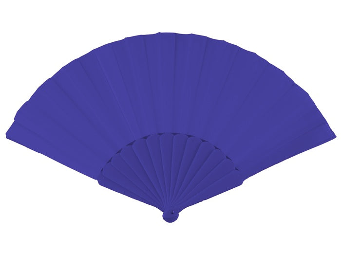 éventail plastique. bleu foncé 22cm