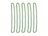 lot de 10 colliers de perles effet métallisé vert 90cm