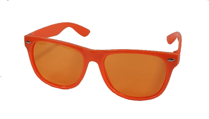 lunettes gag style wayfarer orange adulte
