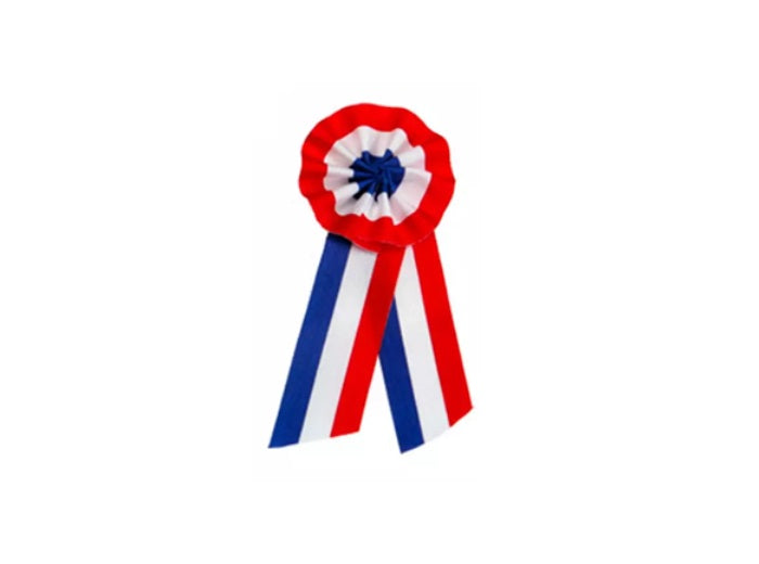 badge cocarde france bleu blanc rouge 14cm