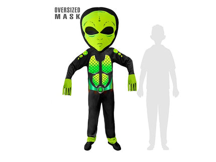 déguisement alien avec tête géante enfant taille 128cm