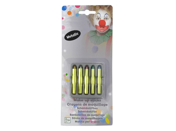 set de 5 crayons de maquillage métallique