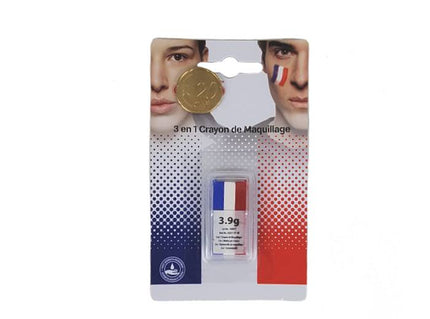 mini stick de maquillage france bleu blanc rouge 3.9gr