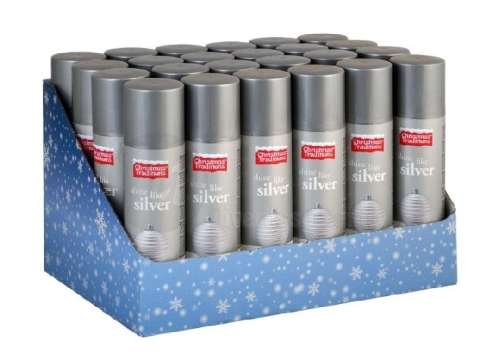 bombe spray décoration argent 150ml