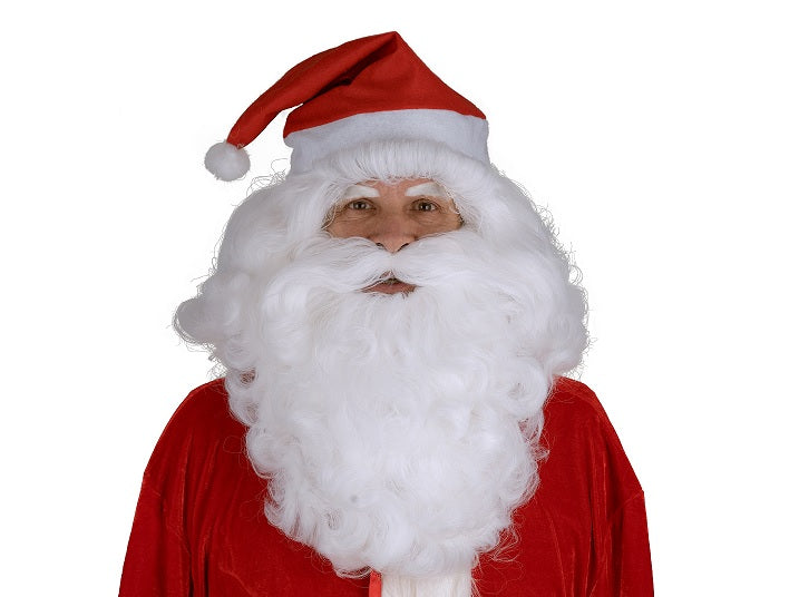 perruque & barbe de père noel luxe
