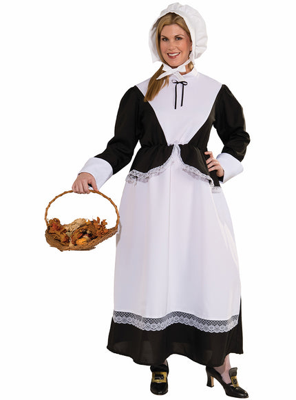Déguisement de paysanne coloniale américaine grande taille