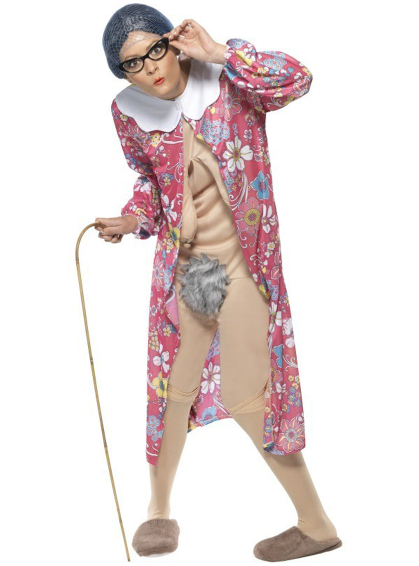 Déguisement grand-mère exhibitionniste