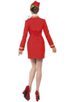Déguisement hôtesse de l'air rouge femme