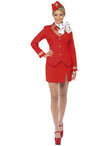 Déguisement hôtesse de l'air rouge femme