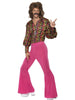 Déguisement disco rose et fleurs pour homme