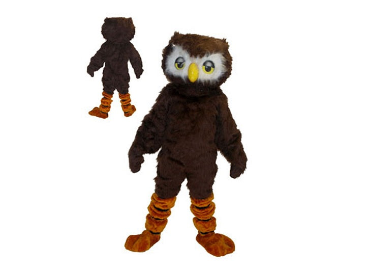 déguisement mascotte ventillée hibou en peluche adulte