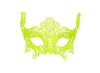 masque loup neon fluo jaune en dentelle luxe