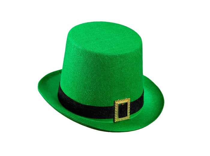 chapeau haut de forme st patrick vert 16cm