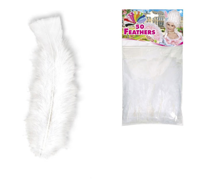 lot de 50 plumes blanches 10cm