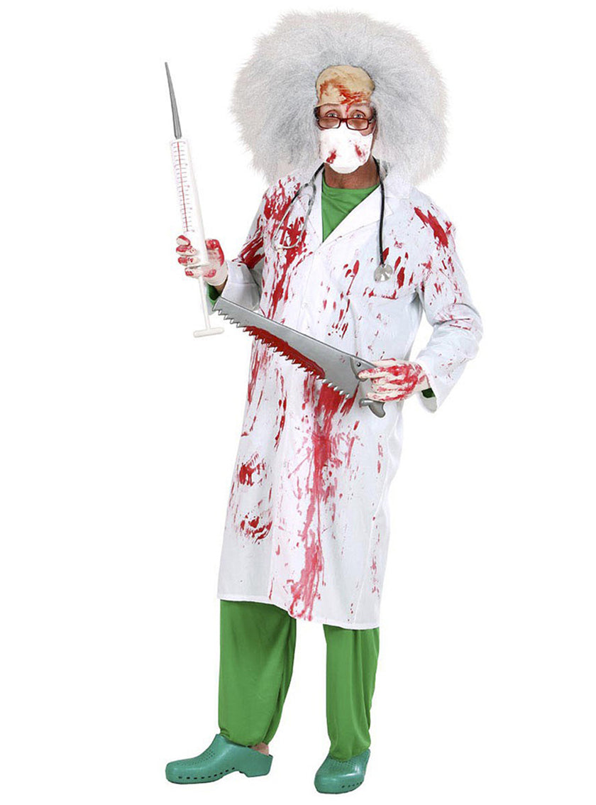 Déguisement de docteur assassin ensanglanté pour homme