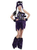 Déguisement de monstre violet et noir pour femme