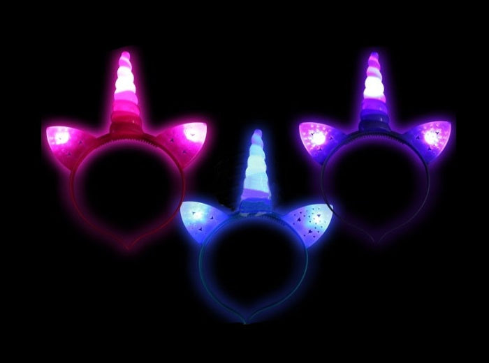 serre-tête lumineux led's licorne mix
