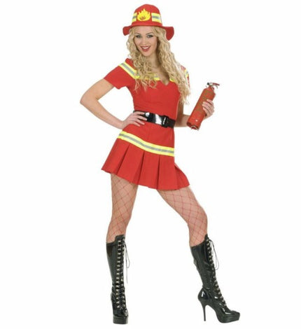 Déguisement pompier en feu femme