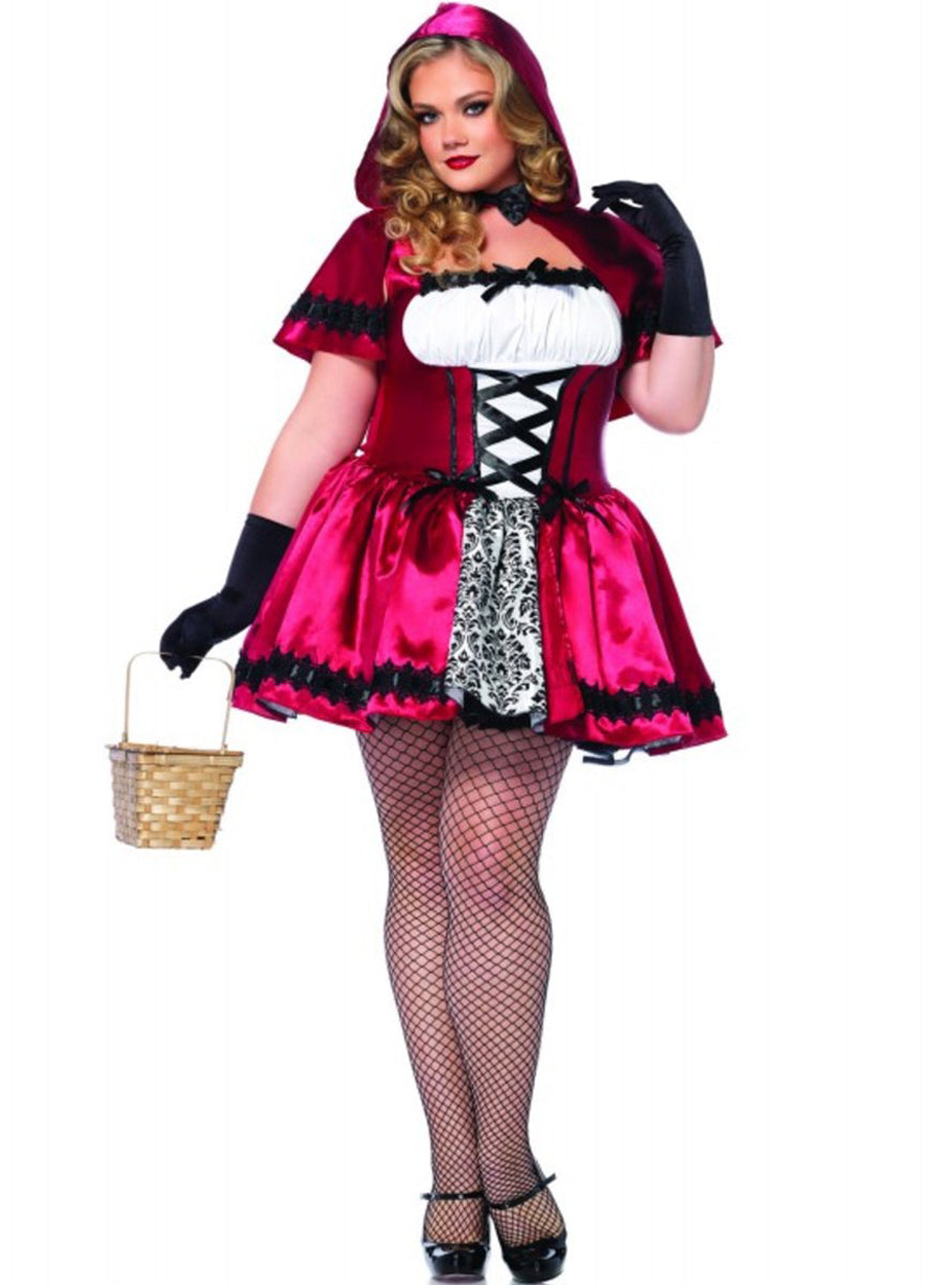 Déguisement Petit Chaperon Rouge gothique femme grande taille