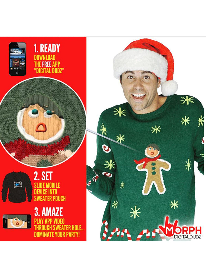 Pull de Noël Biscuit au Gingembre Digital Dudz