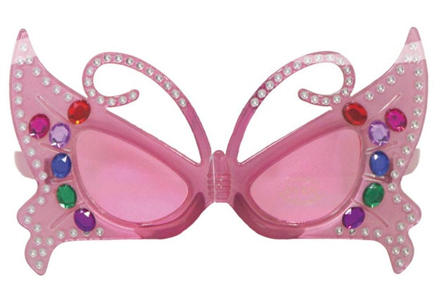 lunettes gag papillon rose