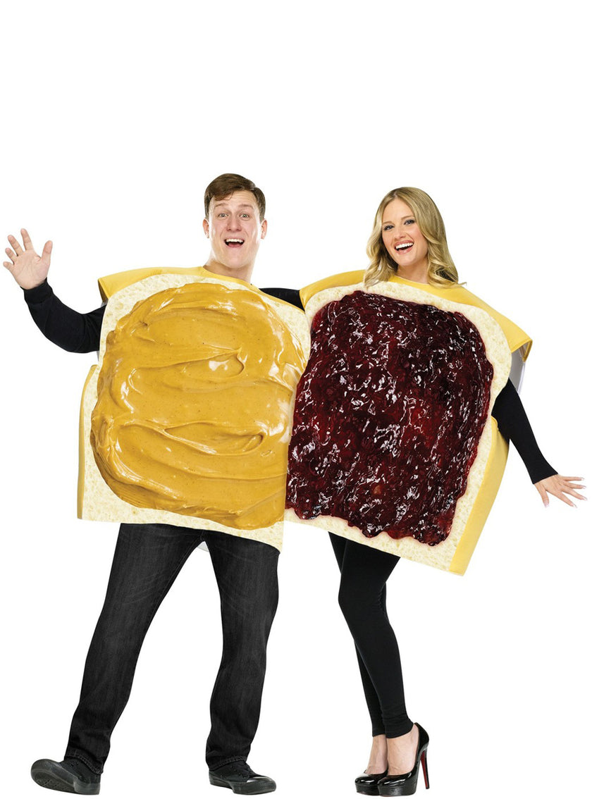 Déguisement couple sandwich beurre de cacahouète et confiture