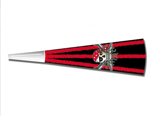 red pirate lot de 6 cornes 19cm