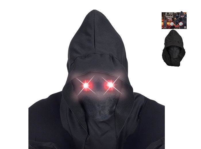 masque capuche avec yeux led''s lumineux rouge