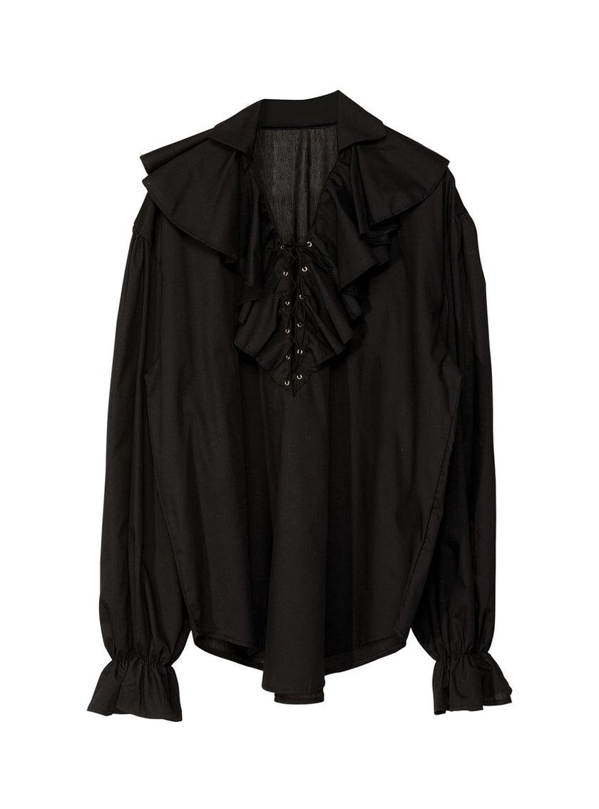 Chemise noire pirate homme