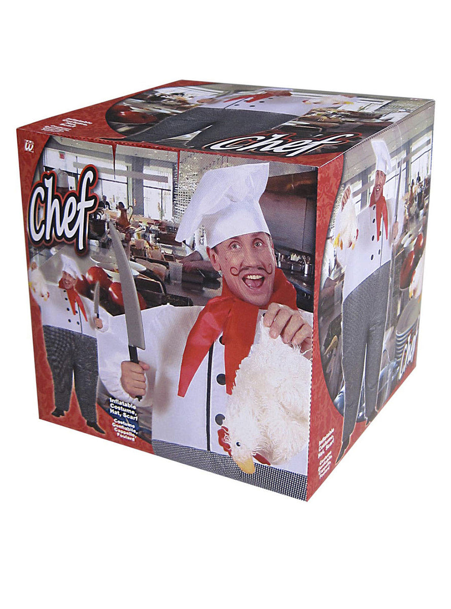 Déguisement chef cuisinier gonflable adulte