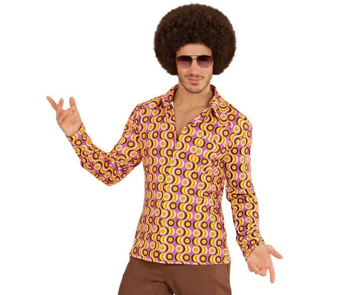 chemise homme groovy années 70 taille s-m