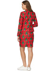 Costume Rouge Sapins de Noël femme - Suitmeister