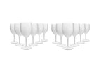 lot de 12 verres à vin opaques blanc incassables 25cl