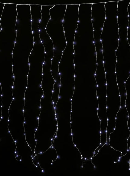 Rideau de noël de lumières blanches