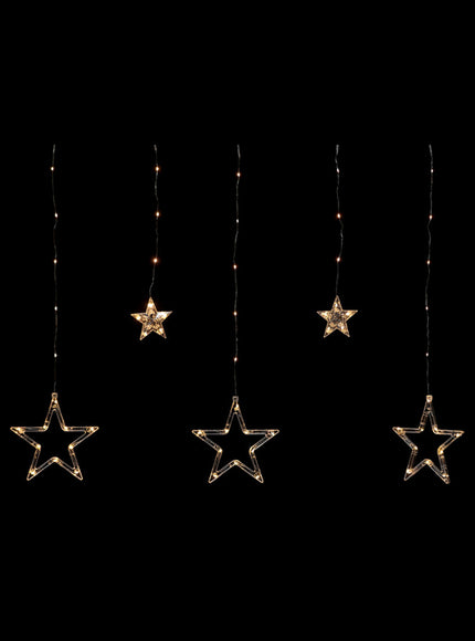 Rideau d'étoiles lumineuse blanches