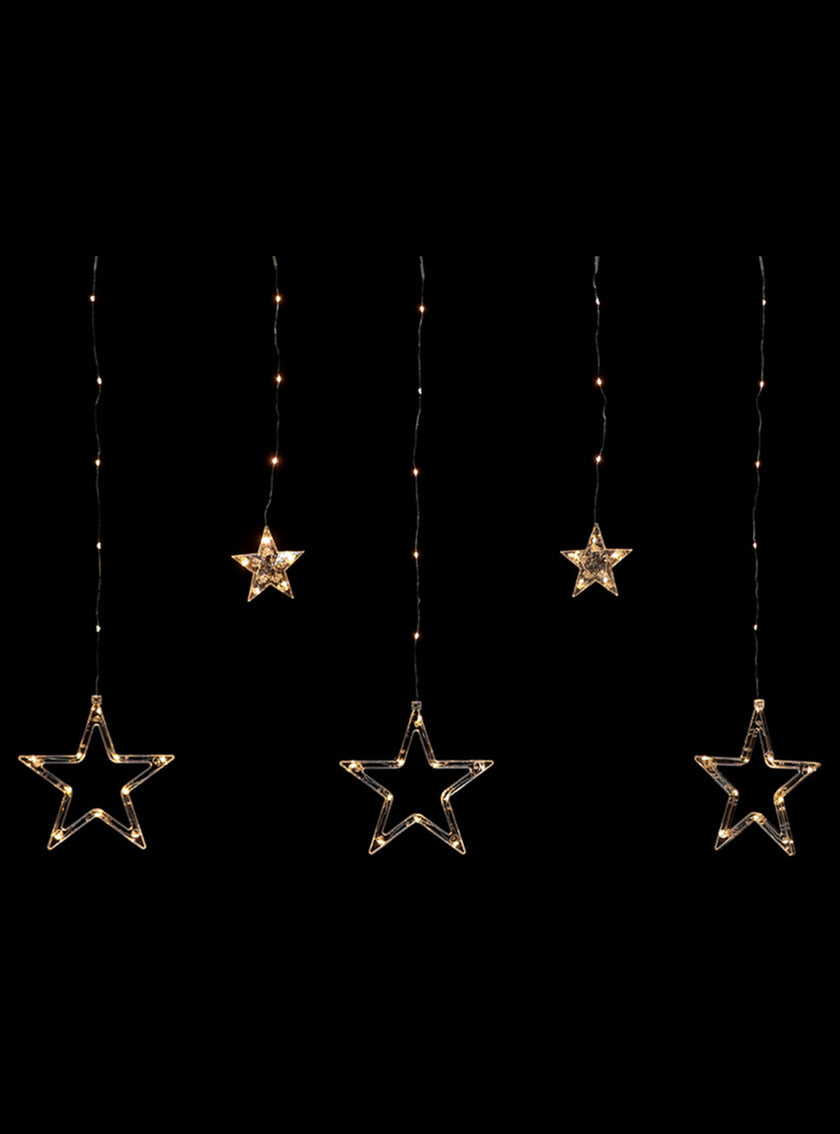 Rideau d'étoiles lumineuse blanches