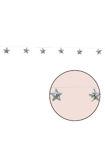Guirlande d'étoiles argentées