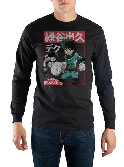 T-shirt Deku manches longues homme - My Hero Academia