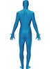 Déguisement seconde peau bleu adulte