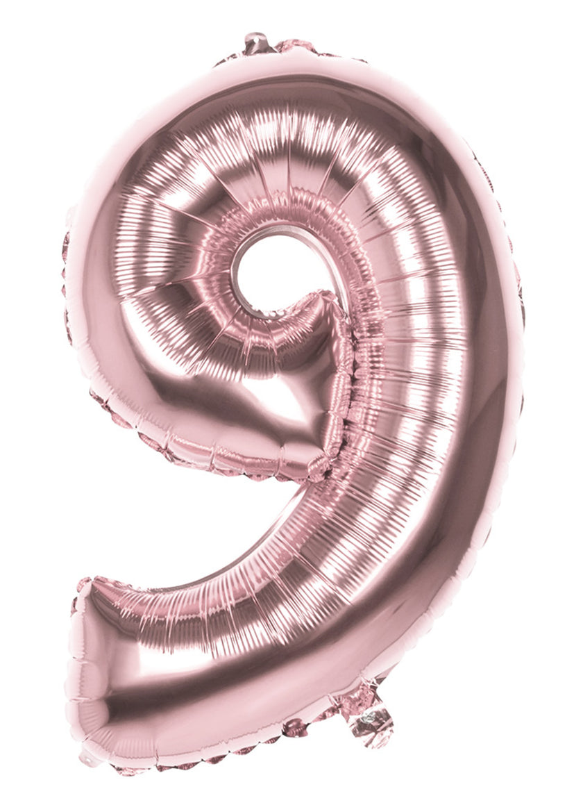 Ballon numéro 9 Rose Gold 86cm