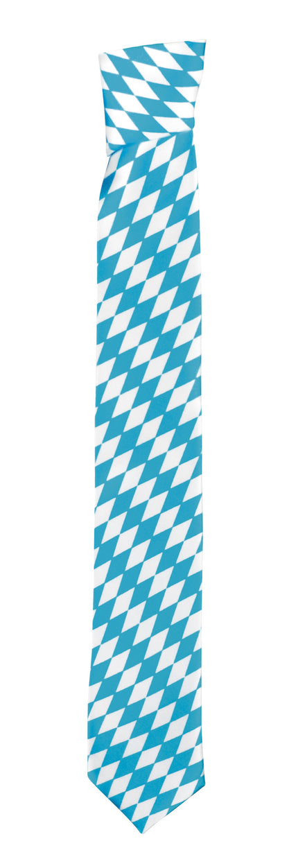 Cravate Oktoberfest bleue et blanche