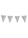 Guirlande fanions argentés (3 m)