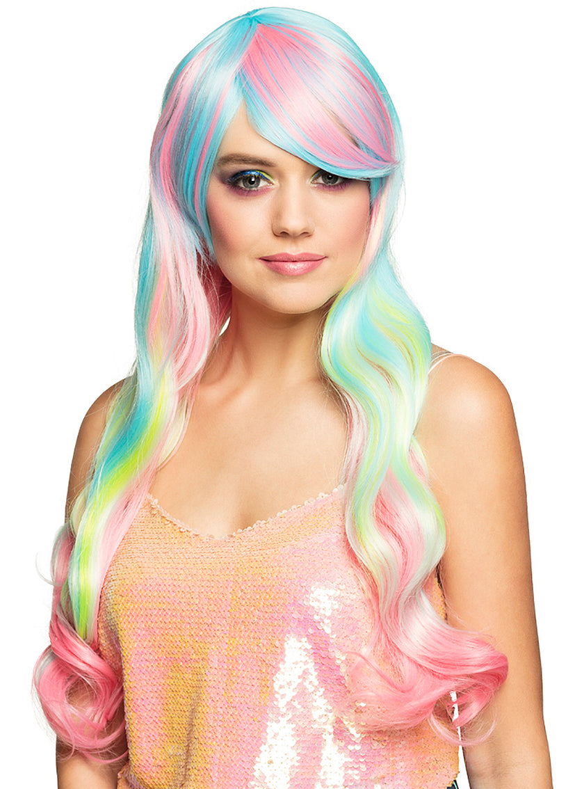 Perruque licorne pastel