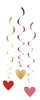 3 décorations à suspendre cœurs - Love You