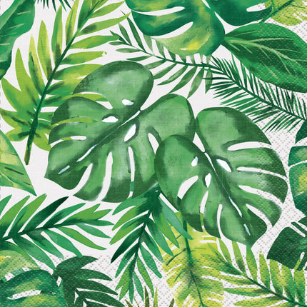 16 Serviettes en papier été tropical - Palm Tropical Luau