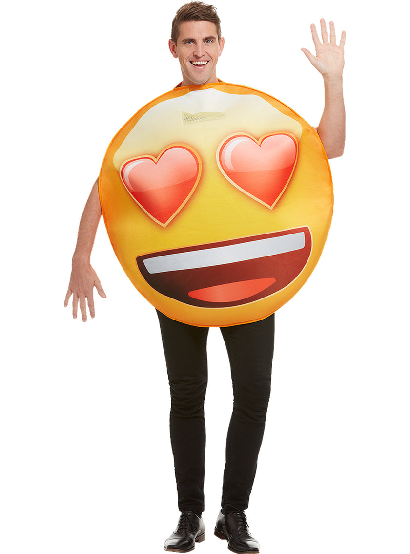 Déguisement Emoji sourire yeux en cœur