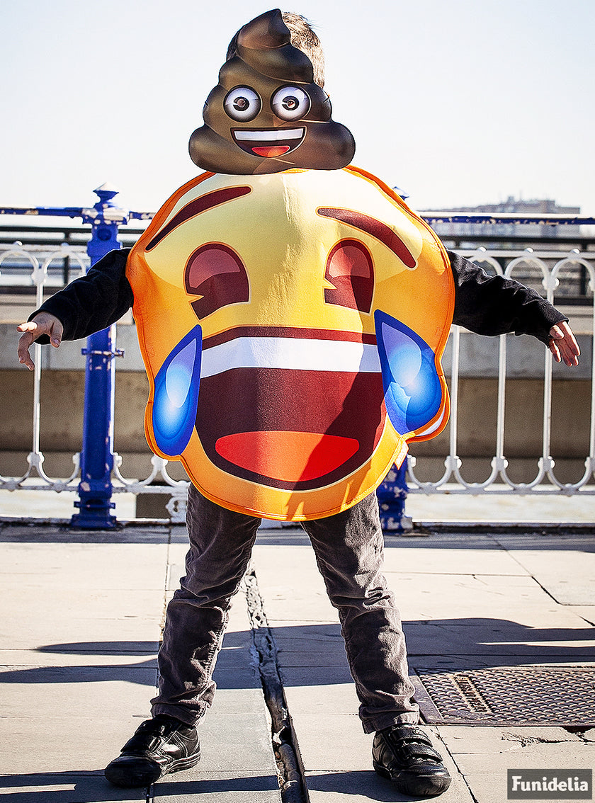 Déguisement Emoji sourire larmes enfant